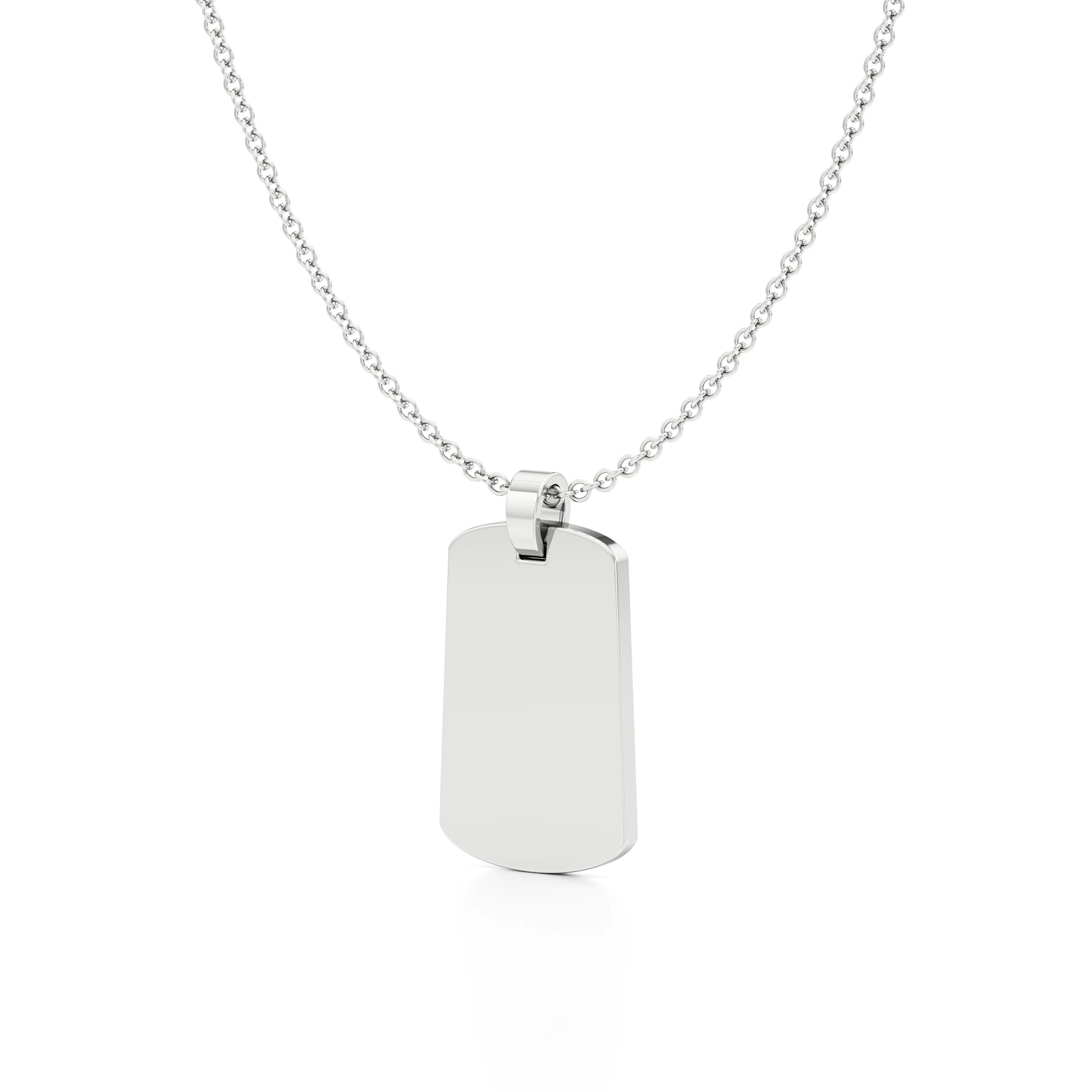 Edgy Army Dog Tag Initial Year Necklace