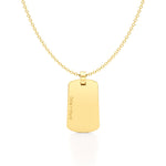 Edgy Army Dog Tag Initial Year Necklace