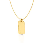 Edgy Army Dog Tag Initial Year Necklace
