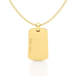 Edgy Army Dog Tag Initial Year Necklace