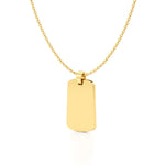 Edgy Army Dog Tag Initial Year Necklace