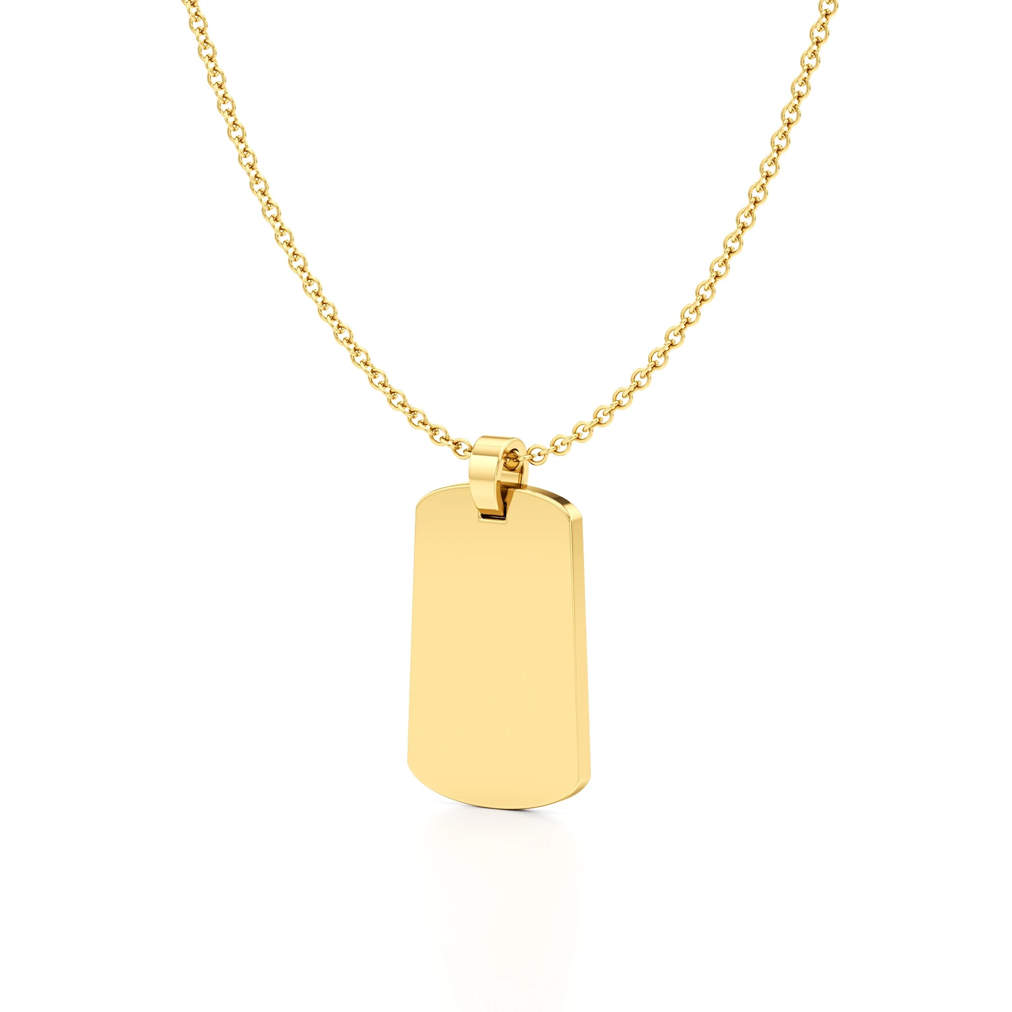 Edgy Army Dog Tag Initial Year Necklace