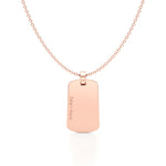 Edgy Army Dog Tag Initial Year Necklace