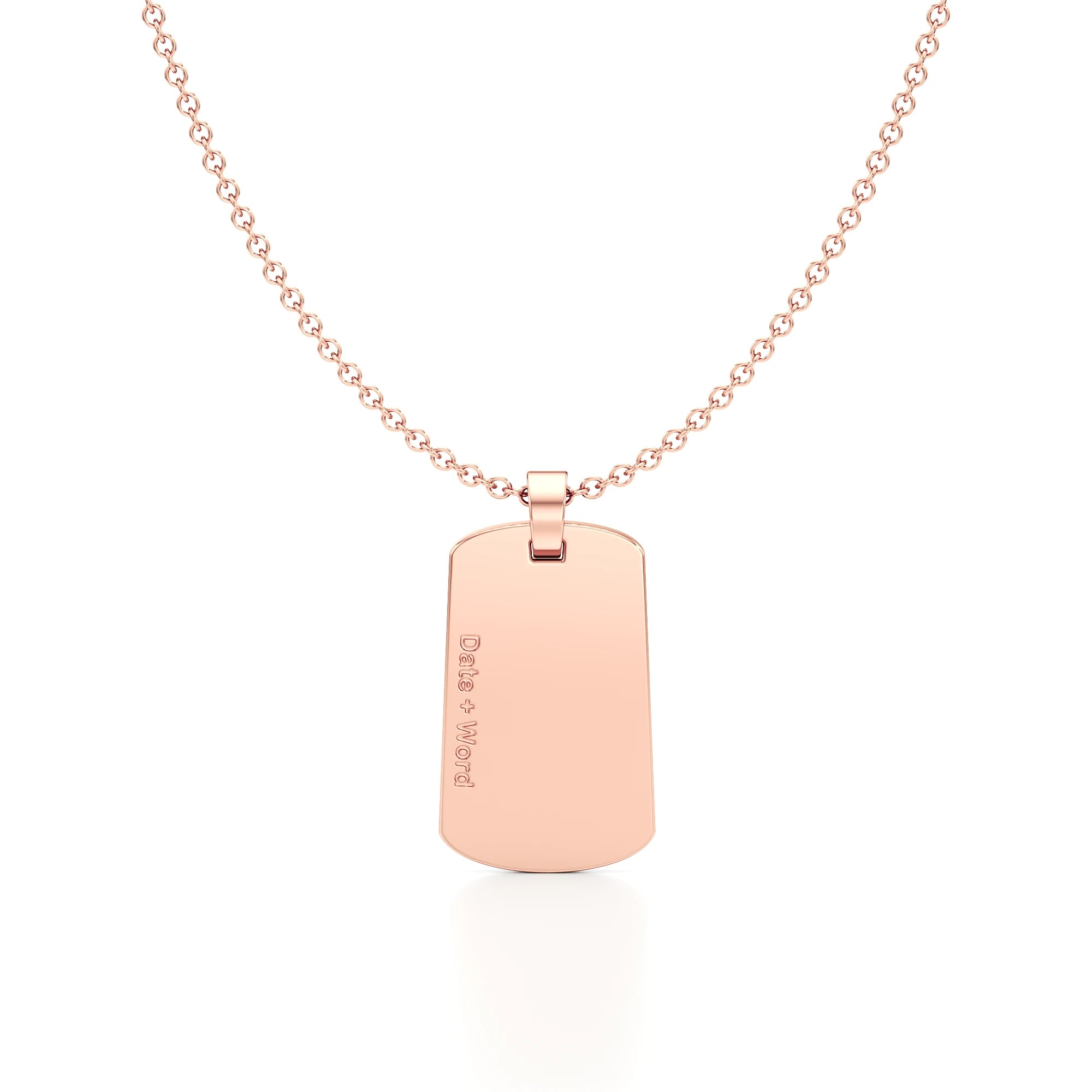 Edgy Army Dog Tag Initial Year Necklace