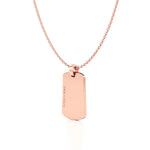 Edgy Army Dog Tag Initial Year Necklace