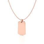 Edgy Army Dog Tag Initial Year Necklace