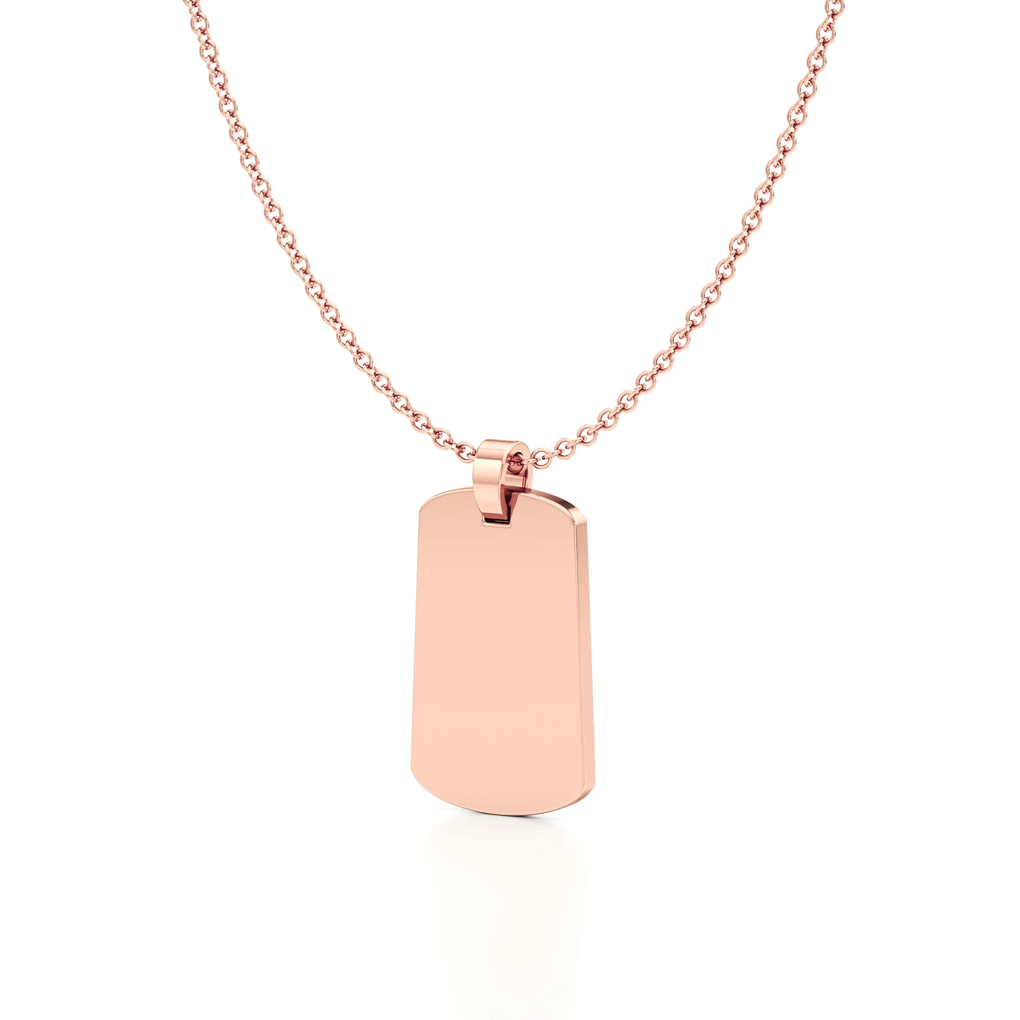 Edgy Army Dog Tag Initial Year Necklace