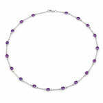 Oval Cut Bezel Set Station Necklace