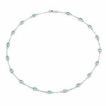 Oval Cut Bezel Set Station Necklace