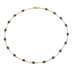 Oval Cut Bezel Set Station Necklace