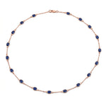 Oval Cut Bezel Set Station Necklace