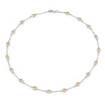 Oval Cut Bezel Set Station Necklace