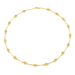 Oval Cut Bezel Set Station Necklace
