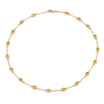 Oval Cut Bezel Set Station Necklace