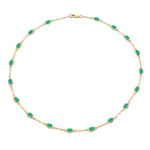 Oval Cut Bezel Set Station Necklace