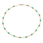 Oval Cut Bezel Set Station Necklace