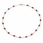 Oval Cut Bezel Set Station Necklace
