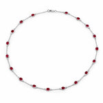 Oval Cut Bezel Set Station Necklace