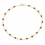Oval Cut Bezel Set Station Necklace