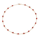 Oval Cut Bezel Set Station Necklace