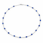 Oval Cut Bezel Set Station Necklace