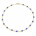 Oval Cut Bezel Set Station Necklace