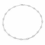 Oval Cut Bezel Set Station Necklace
