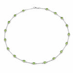 Oval Cut Bezel Set Station Necklace