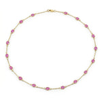 Oval Cut Bezel Set Station Necklace