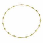 Oval Cut Bezel Set Station Necklace