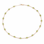 Oval Cut Bezel Set Station Necklace