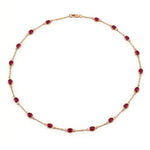 Oval Cut Bezel Set Station Necklace