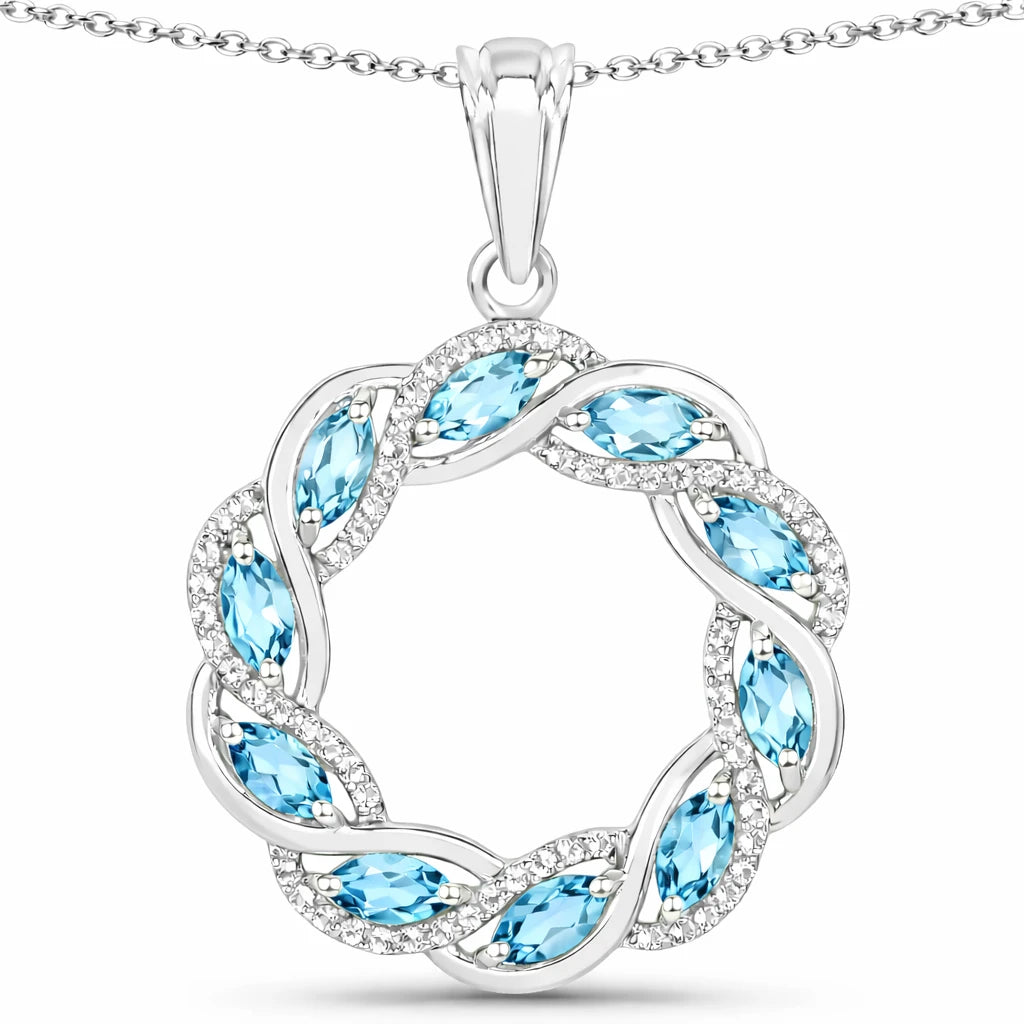 Diamond Accented Halo Cocktail Pendant