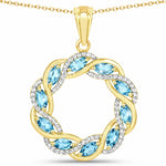 Diamond Accented Halo Cocktail Pendant