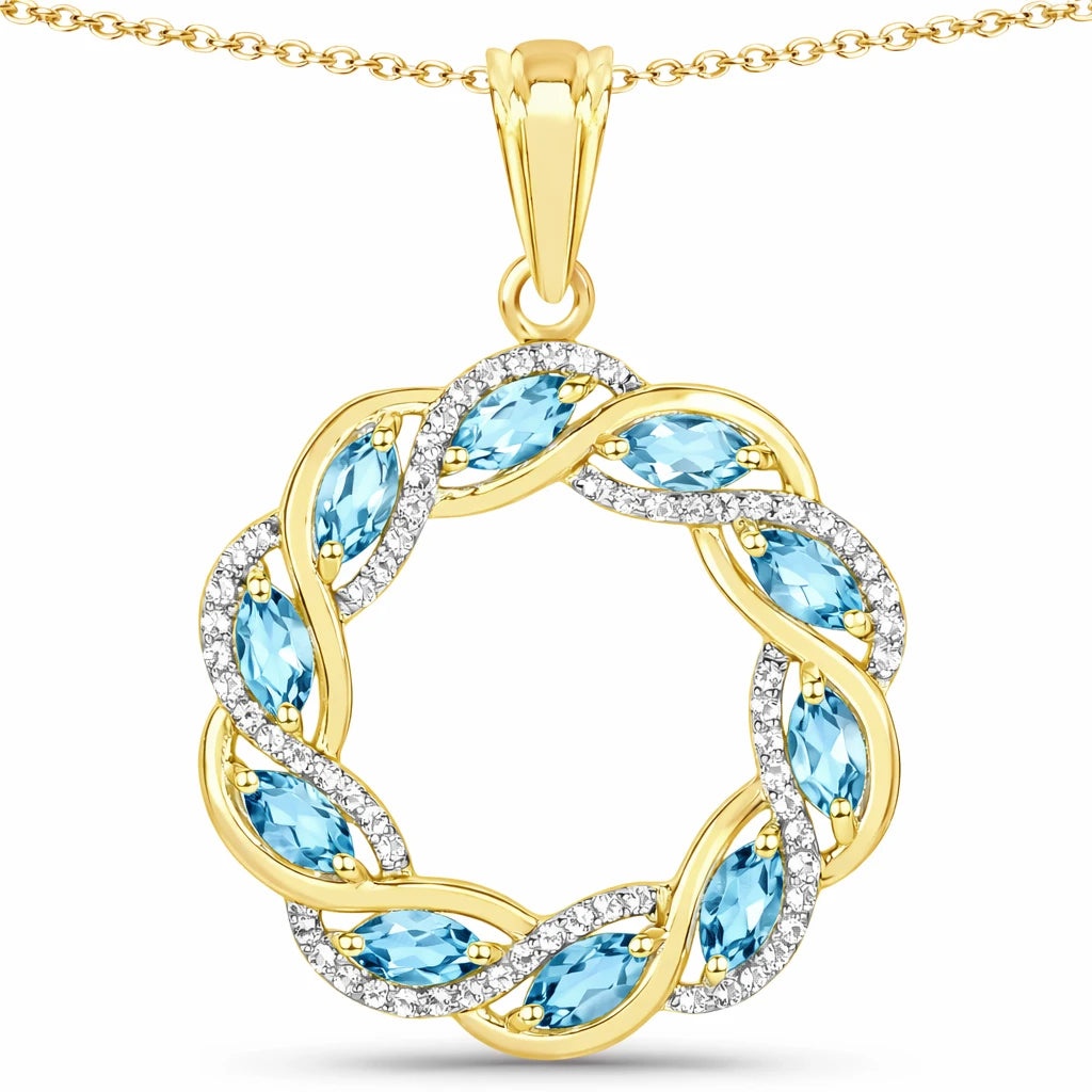 Diamond Accented Halo Cocktail Pendant