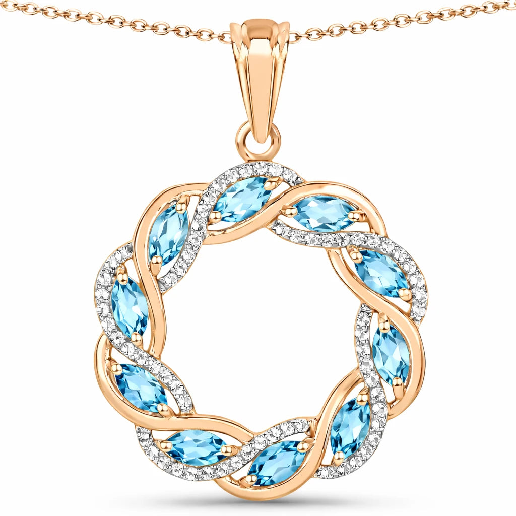 Diamond Accented Halo Cocktail Pendant