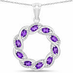 Diamond Accented Halo Cocktail Pendant