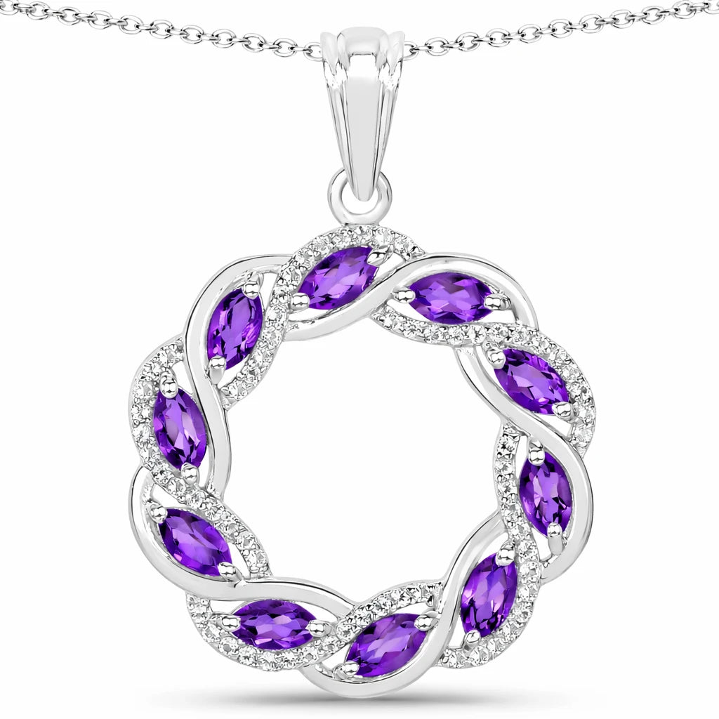 Diamond Accented Halo Cocktail Pendant