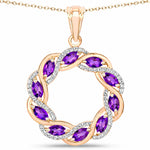 Diamond Accented Halo Cocktail Pendant