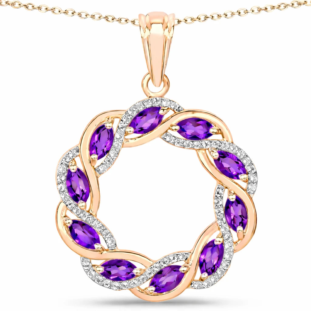 Diamond Accented Halo Cocktail Pendant