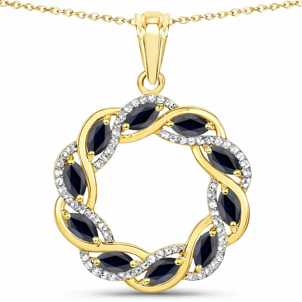 Diamond Accented Halo Cocktail Pendant