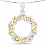Diamond Accented Halo Cocktail Pendant