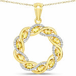 Diamond Accented Halo Cocktail Pendant