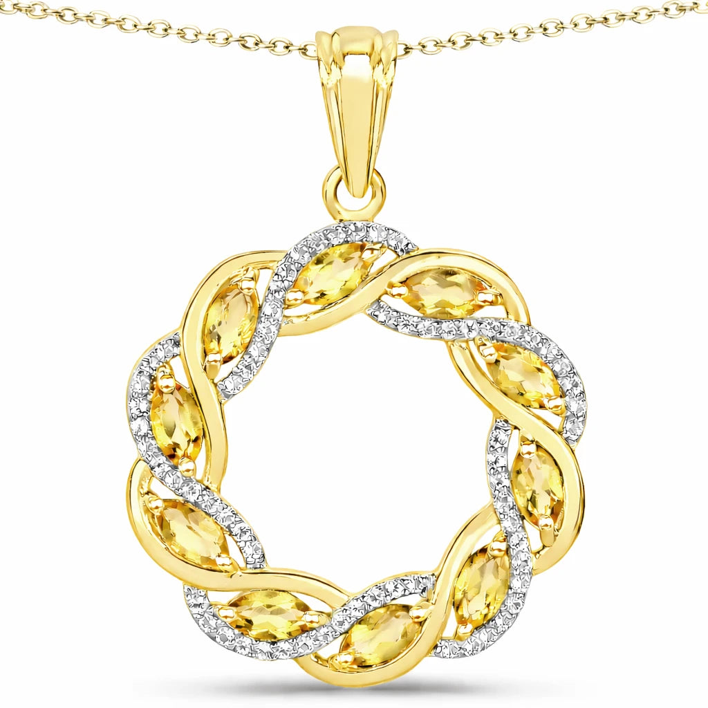 Diamond Accented Halo Cocktail Pendant