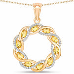 Diamond Accented Halo Cocktail Pendant
