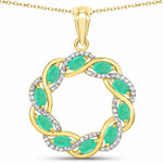 Diamond Accented Halo Cocktail Pendant