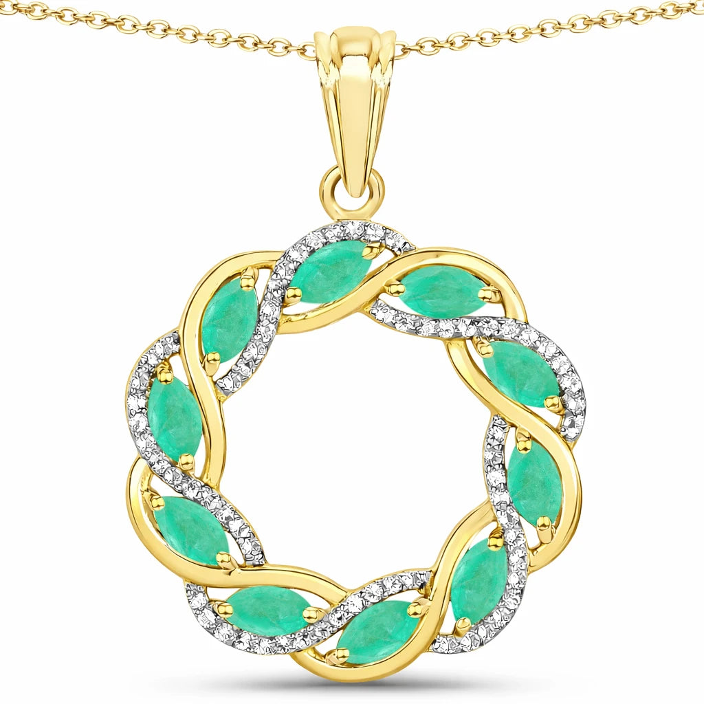 Diamond Accented Halo Cocktail Pendant