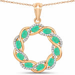 Diamond Accented Halo Cocktail Pendant