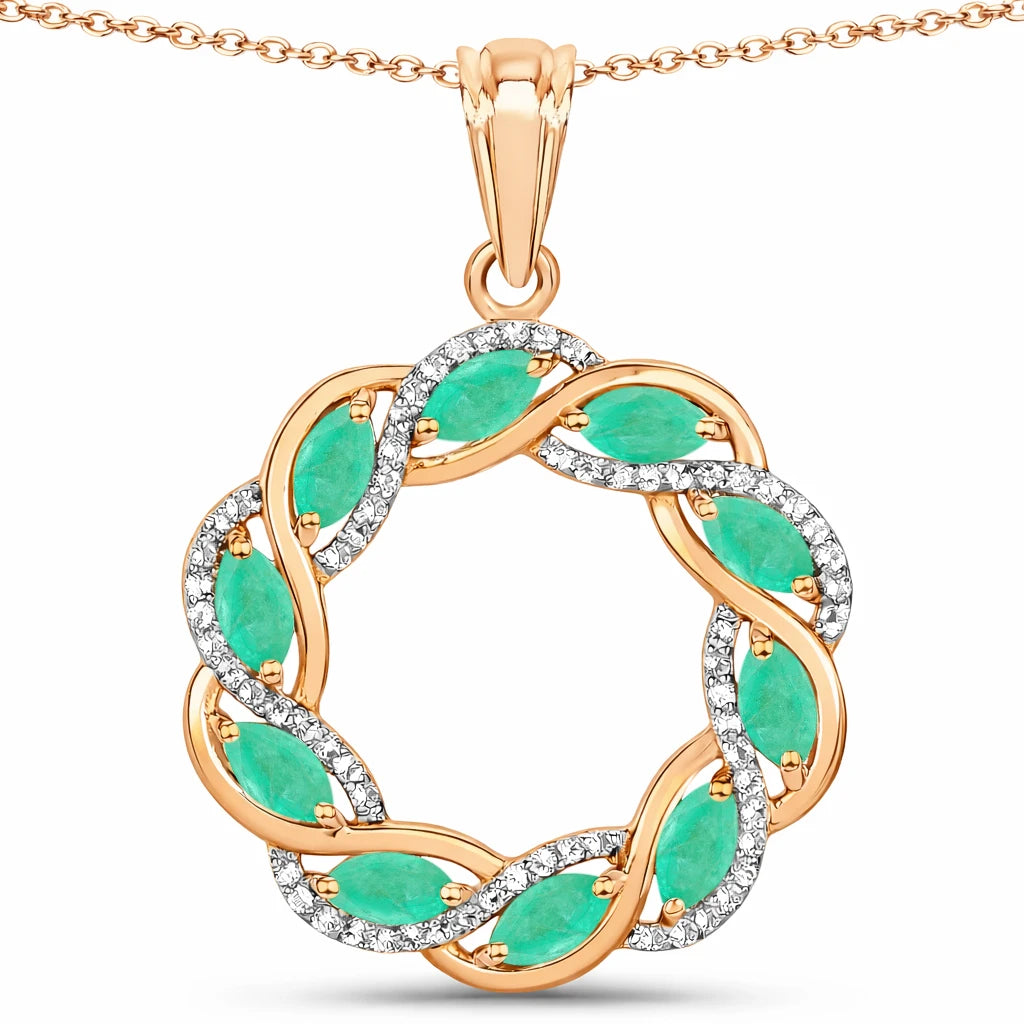 Diamond Accented Halo Cocktail Pendant