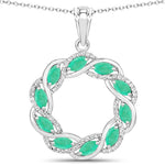 Diamond Accented Halo Cocktail Pendant